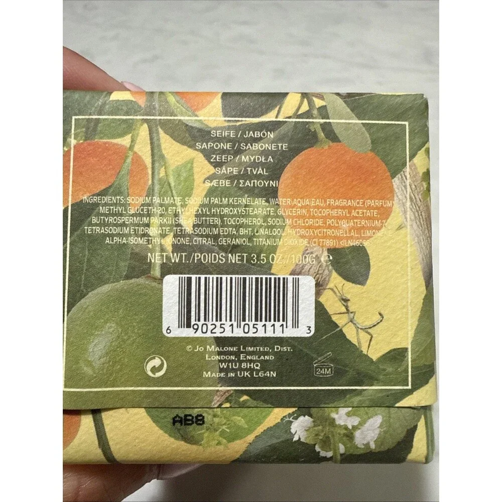 New Jo Malone Lime Basil Mandarin Soap 100 g 3.5 oz